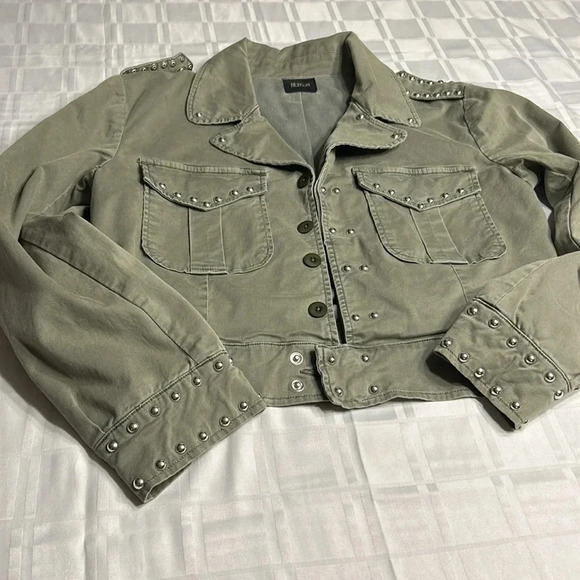 Hudson Jeans Olive Studded Jacket - Picture 11 of 12